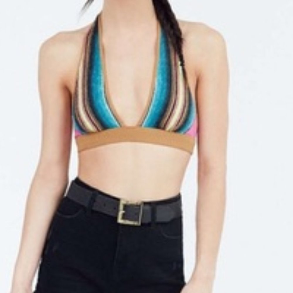 UO Out From Under Terry Halter Beach Bralette - M
